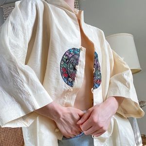 2000s Chinese Embroidered Dragon Tangzhuang Jacket